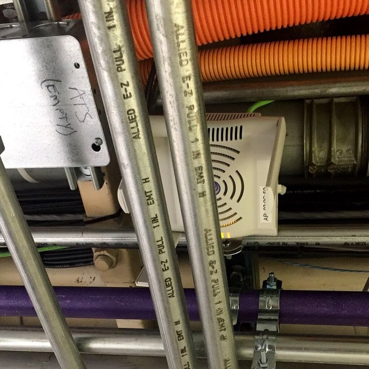 Access point mounted badly in a utility space